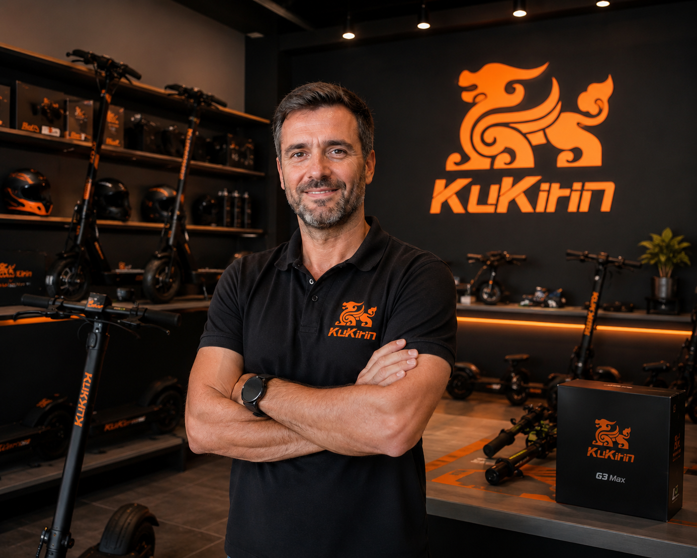 Fundador da Kukirin PT na loja física em Lisboa